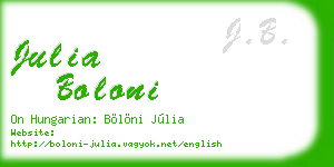 julia boloni business card