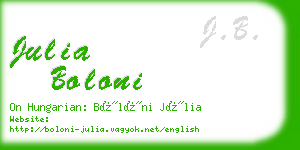 julia boloni business card